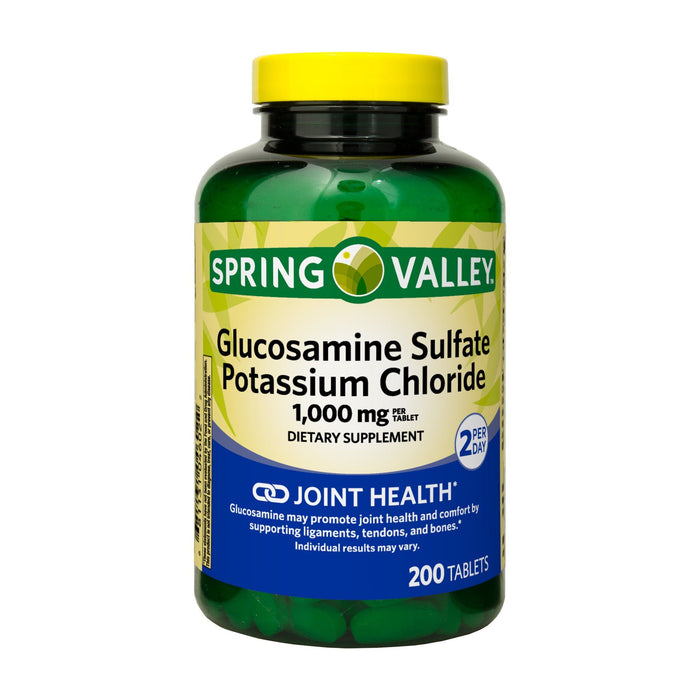 Spring Valley Glucosamine Sulfate Potassium Chloride Tablets; 1000 mg; 200 Count