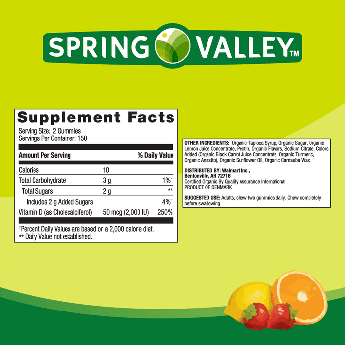 Spring Valley Vitamin D3 Gummies; 50 mcg; 300 Count