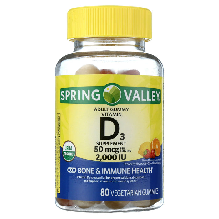 Spring Valley Vitamin D3 Gummy; 2000 IU; 80 Count