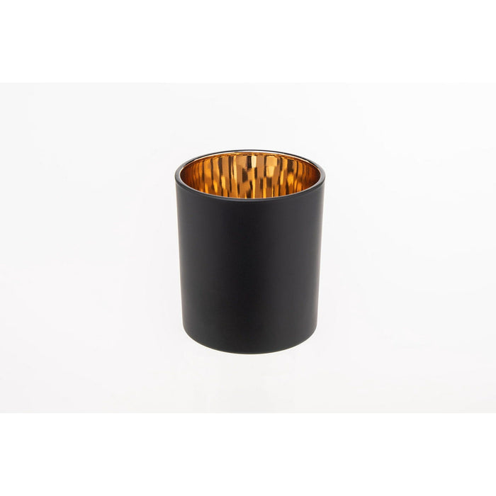 EOTW Candle Supply 10 oz. 12 Pack Empty Luxury Matte Black Copper Gold Reflective Jars for Candle Making.