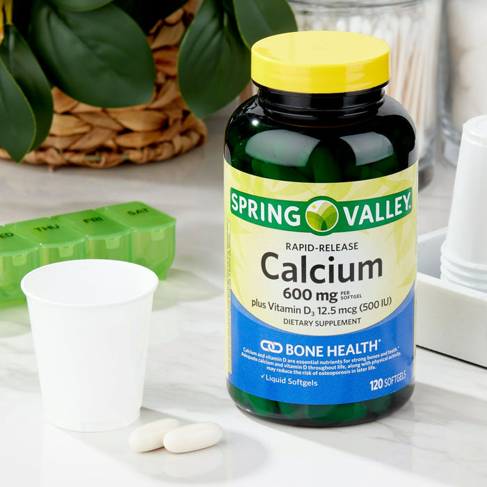 Spring Valley Rapid-Release Calcium; Dietary Supplement; 600 mg; 120 Count