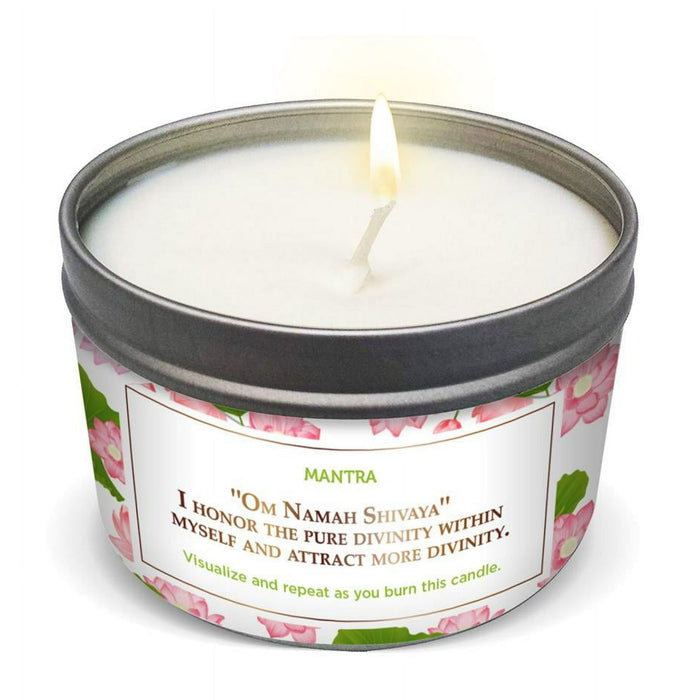 Magnificent 101 Lotus Flower Aromatherapy Candle ¨C 6 Oz - 24 Hour Burn | Soy Wax Tin Candle for True Love & Passion, Purification, Manifestation & Chakra Healing