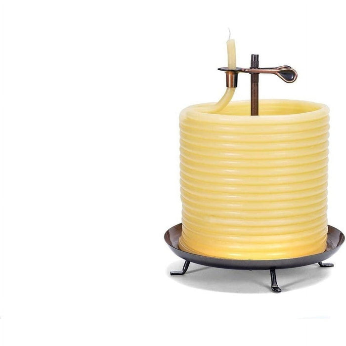 Eclipse - Candle by The Hour- 144-Hour 20561B Dreamy Stylish Beeswax Candle Coil - Beige Un-Scented