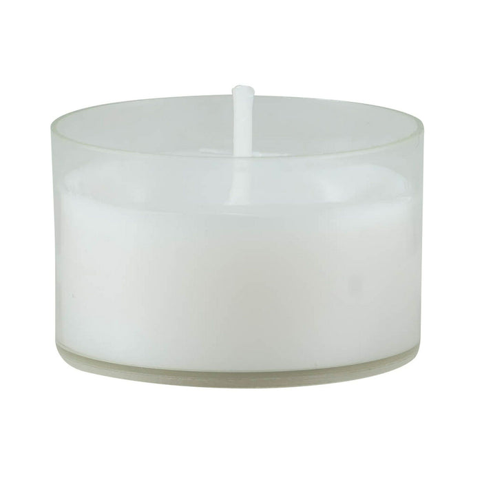 Stonebriar Unscented Long Burning Clear Cup Tealight Candles with 6-7 Hour Burn, 48 Pack, White