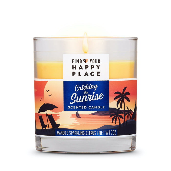 Find Your Happy Place Candle Catching the Sunrise Mango And Sparkling Citrus 7 oz