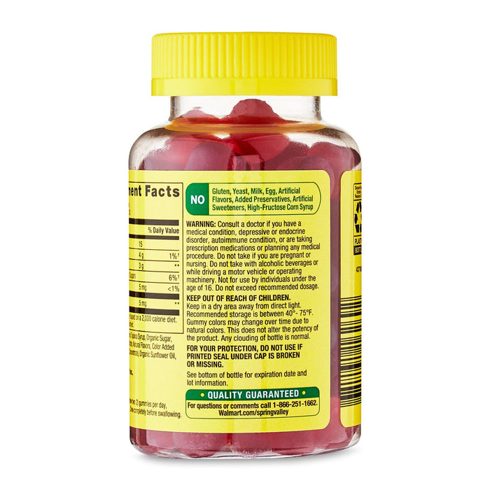 Spring Valley Melatonin Adult Pectin-Based Gummies; 5 mg; 60 Count