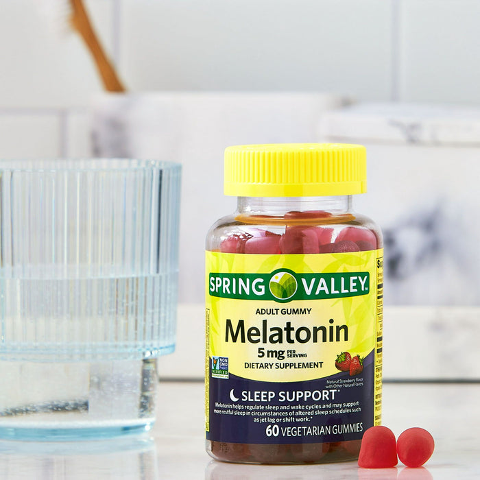Spring Valley Melatonin Adult Pectin-Based Gummies; 5 mg; 60 Count