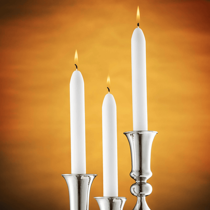 Tribello White Taper Candles, 14 Pack, 9" Unscented White Candlesticks for Home Decoration, Wedding, Holiday and Parties