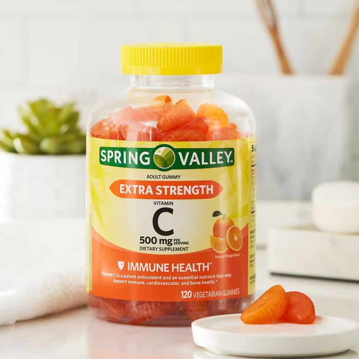 Spring Valley Extra Strength Vitamin C; 500 mg Vegetarian Gummies; 120 Count