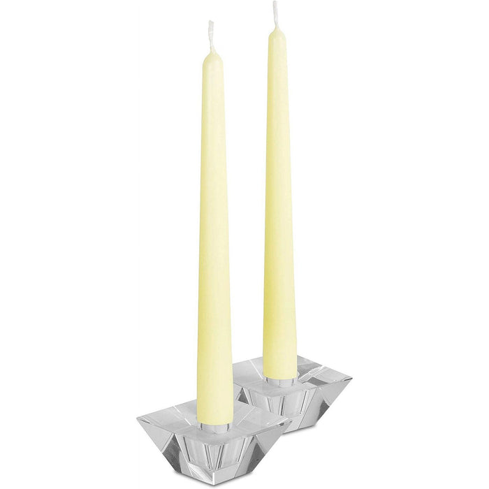 Hyoola 12" Ivory Dripless European Made Taper Candles, Unscented Paraffin Wax with Cotton Wicks, 12-Pack