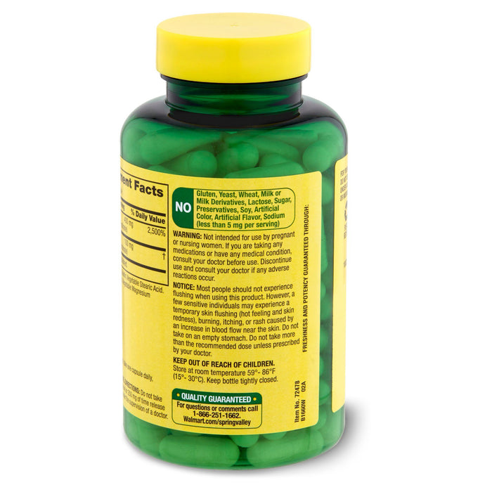 Spring Valley Niacin Inositol Hexanicotinate Dietary Supplement; 500 mg; 120 Count