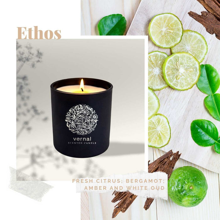 Vernal Ethos Soy Wex Scented Candle Perfect Gifts for Friends, Mother, Wife or Others for Thanksgiving Christmas Mother's Day Valentine's Day Birthday Gifts