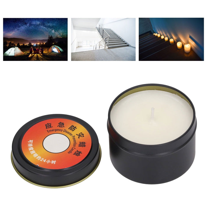 Emergency Candle, 24 Hours Burning Soy Wax Lighting, Windproof Smokeless Survival Candle Large Hot Burn Beeswax Wax Candle With A Wick For Emergency Survival For Home Outdoor