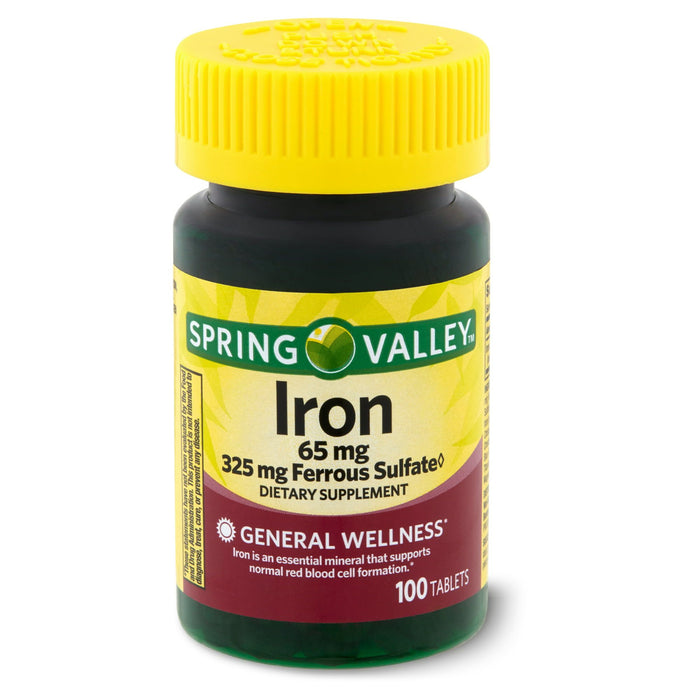 Spring Valley Iron Tablets; 65 mg; 100 Count