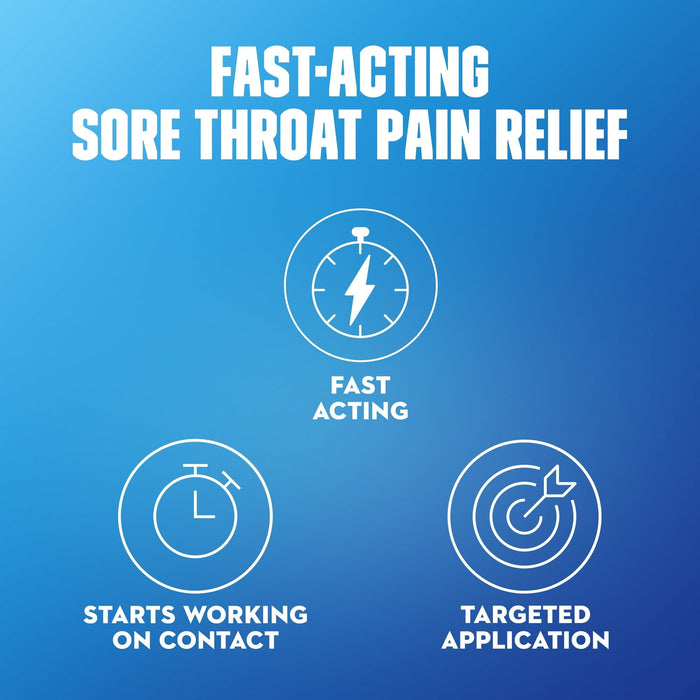 Mucinex? InstaSoothe Sore Throat + Pain Relief Sore Throat Spray. Powerful sore throat relief with soothing cherry flavor.