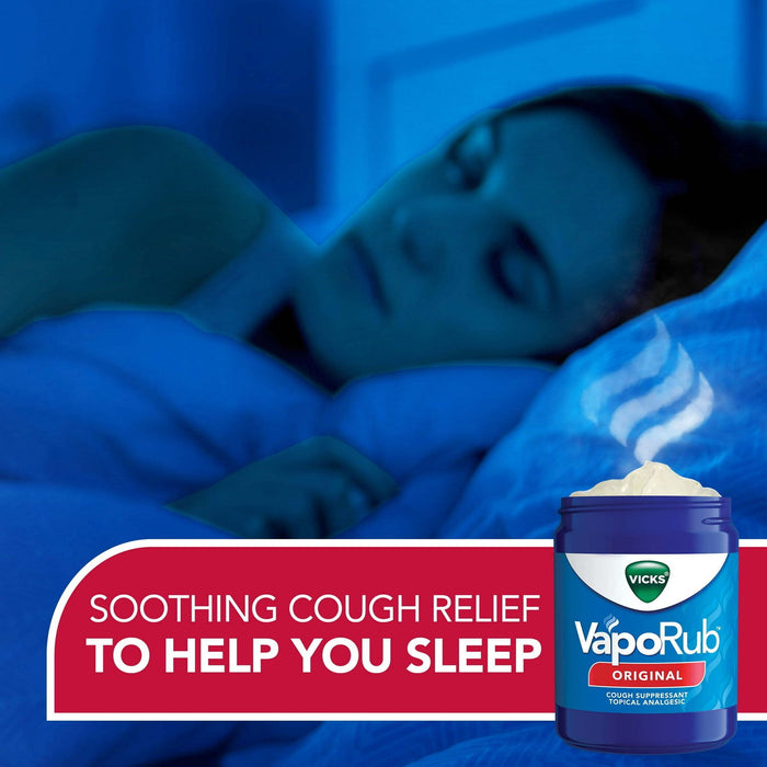 Vicks VapoRub Topical Cough Chest Rub & Analgesic Ointment, over-the-Counter Medicine, 3.53 oz