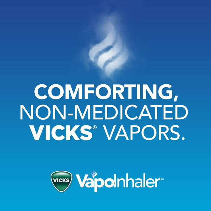 Vicks VapoInhaler, on-the-go Portable Nasal Inhaler, Non-Medicated, 3 Scented Sticks