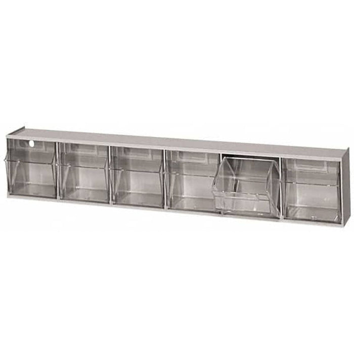 Quantum Storage Systems Tip Out Bin QTB306 – 6 Compartments White