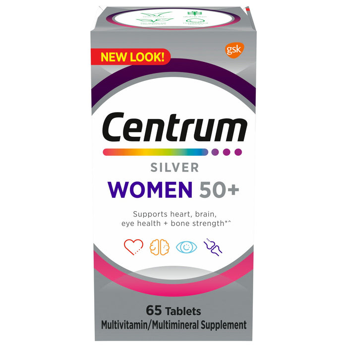 Centrum Silver Multivitamins for Women Over 50; Multimineral Supplement; 65 Count