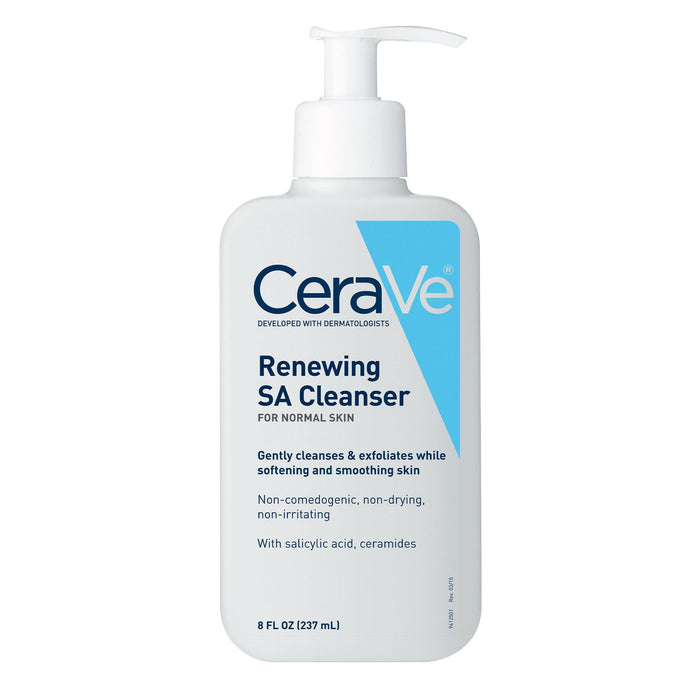 CeraVe Renewing SA Cleanser, Salicylic Acid Foaming Gel Face Wash For Smooth Skin, 8 fl oz