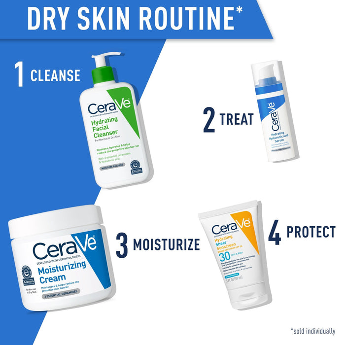 CeraVe Moisturizing Cream, Face Moisturizer & Body Lotion for Normal to Very Dry Skin, 8 oz