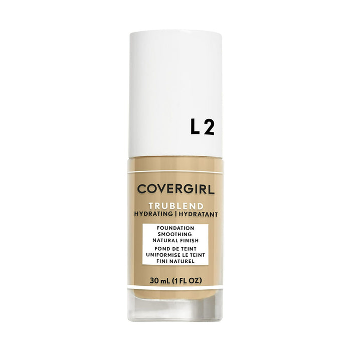 COVERGIRL TruBlend Oil-Free Liquid Foundation, L-2 Classic Ivory, 1 fl oz, Hydrating Foundation, Moisturizing Foundation, Cruelty-Free Foundation, Blends Seamlessly, Won't Clog Pores