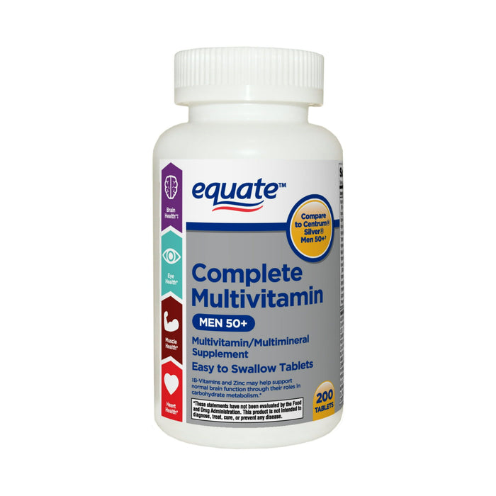 Equate Complete Multivitamin/Multimineral Supplement Tablets; 200 Count