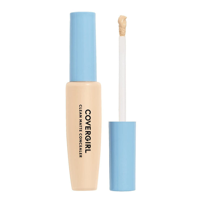 COVERGIRL Clean Matte Concealer, 110 Fair, 0.32 fl oz, Full Coverage, Skin-Brightening