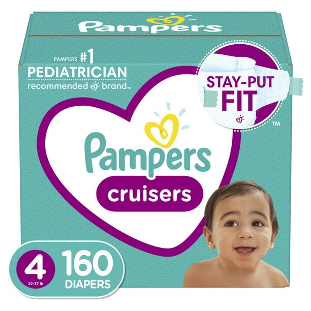 Pampers Cruisers Active Fit Taped Diapers Size 4, 160 Count