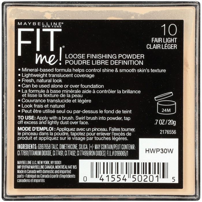 Maybelline Fit Me Loose Finishing Powder, Fair Light, 0.7 oz