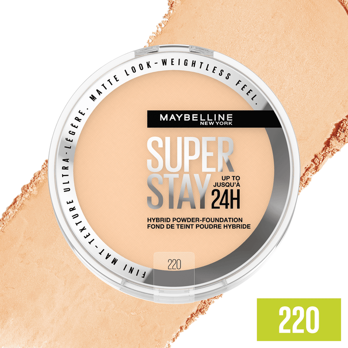 Maybelline Super Stay Powder Foundation Makeup, Soft Matte Finish, 202, 0.21 oz