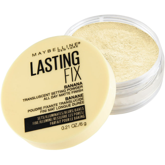 Maybelline Lasting Fix Banana Loose Setting Powder, Translucent, 0.21 oz