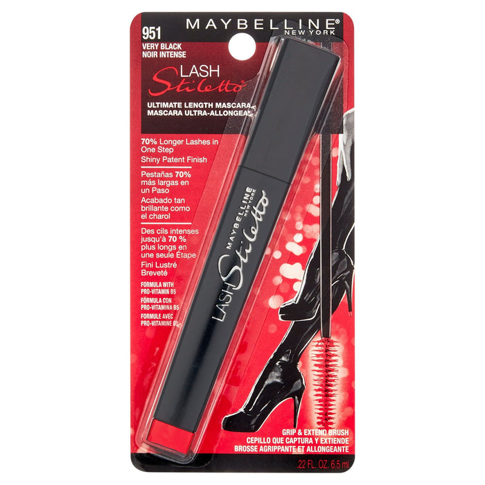 Maybelline Lash Stiletto Ultimate Length Washable Mascara, Very Black