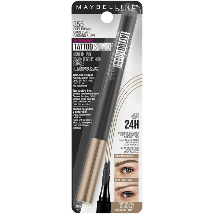 Maybelline Tattoo Studio Brow Tint Pen Makeup, Soft Brown