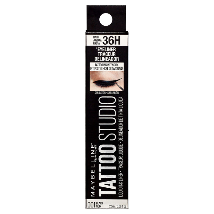 Maybelline Tattoo Studio Liquid Eyeliner Eye Makeup, Ink Black