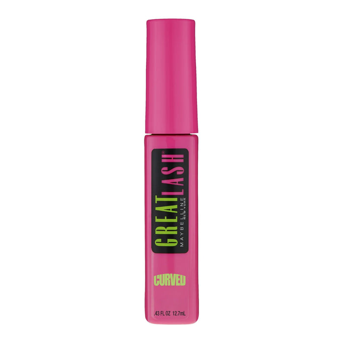 Maybelline Great Lash Curved Brush Washable Mascara, Blackest Black