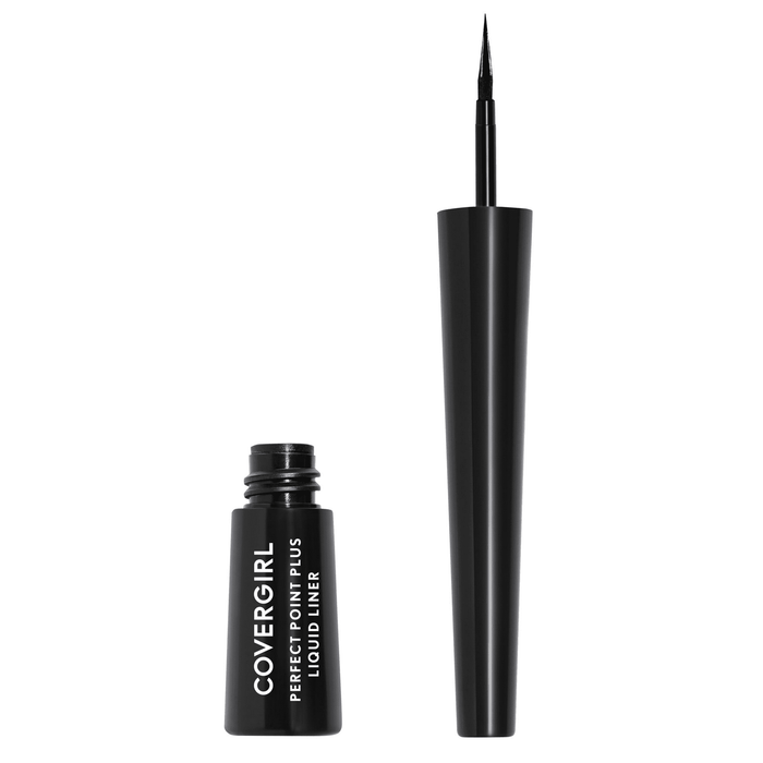 COVERGIRL Perfect Point Plus Liquid Eyeliner, Precise Tip, Black Onyx, .08 Fl Oz, Eyeliner, Liquid Eyeliner, Long Lasting Eyeliner, Eyeliner Makeup, Mess Proof, High Pigment Longwear