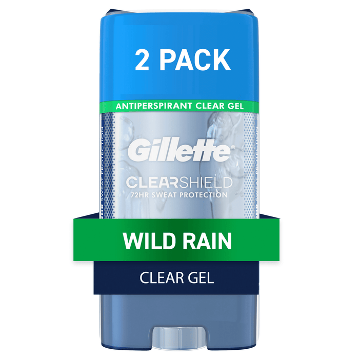 Gillette Antiperspirant and Deodorant for Men; Wild Rain; Twin Pack; 3.8 oz