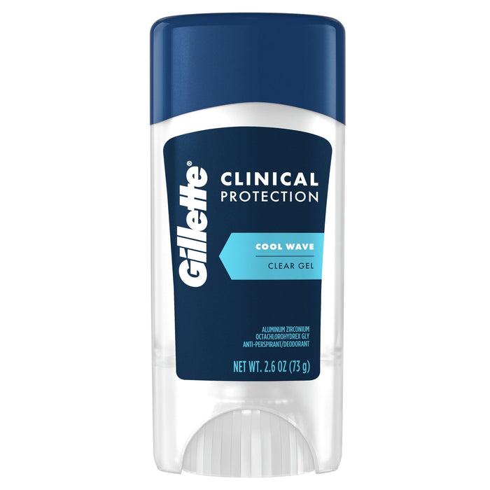 Gillette Clinical Clear Gel Antiperspirant Deodorant; Cool Wave; 2.6 oz