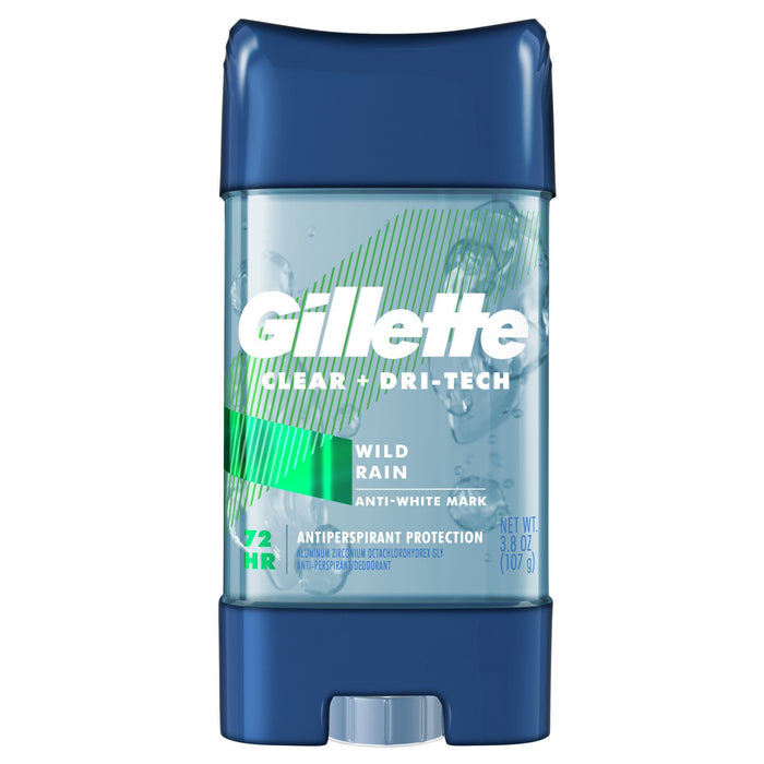 Gillette Clear Gel Mens Antiperspirant Deodorant; Wild Rain; 3.8 oz