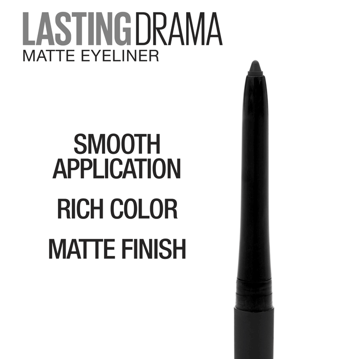 Maybelline Lasting Drama Matte Eyeliner Makeup, Jet Black