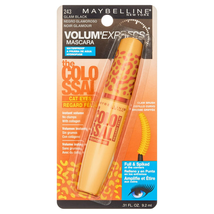 Maybelline Volum Express The Colossal Cat Eyes Waterproof Mascara, Glam Black