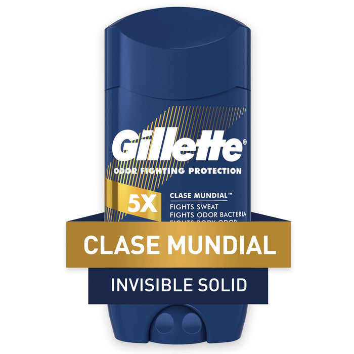 Gillette Antiperspirant Deodorant for Men; Clase Mundial; 3.4 oz