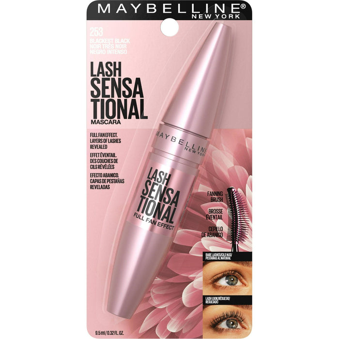 Maybelline Lash Sensational Washable Mascara, Blackest Black