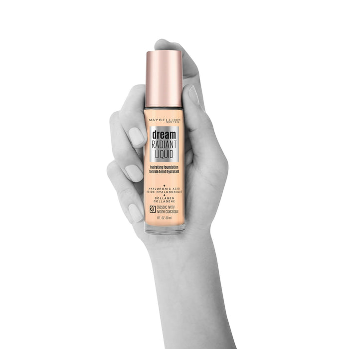 Maybelline Dream Radiant Liquid Medium Coverage Hydrating Foundation, Classic Ivory, 1 fl. oz.