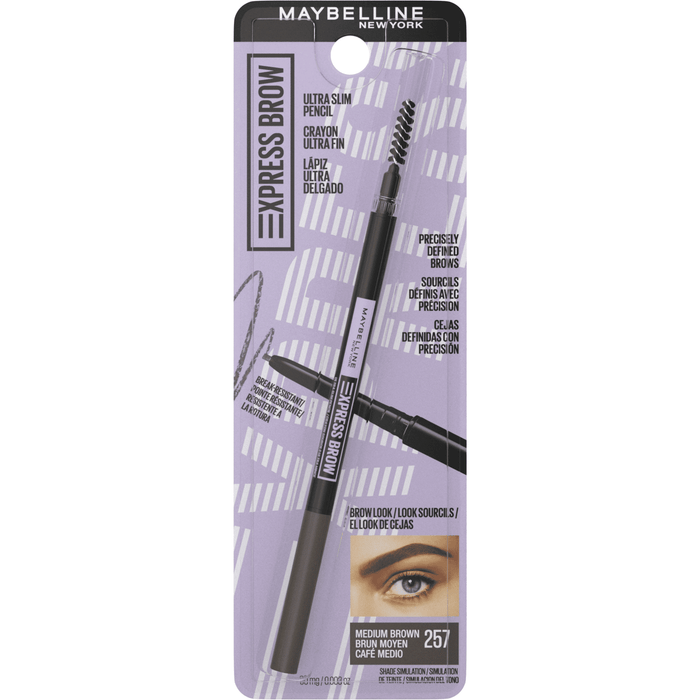 Maybelline Express Brow Ultra Slim Pencil Eyebrow Makeup, Medium Brown