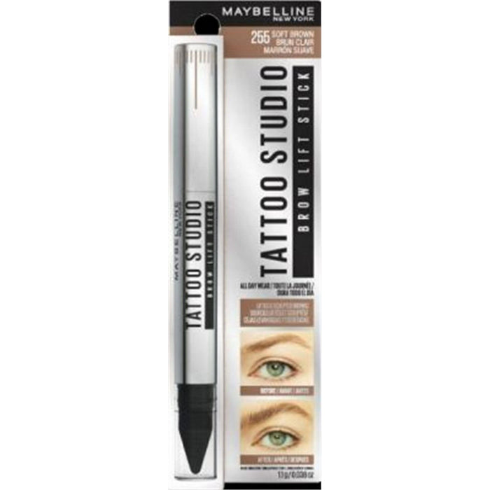 Maybelline Tattoo Studio Brow Fade and Smudge Resistant Lift Stick, Soft Brown