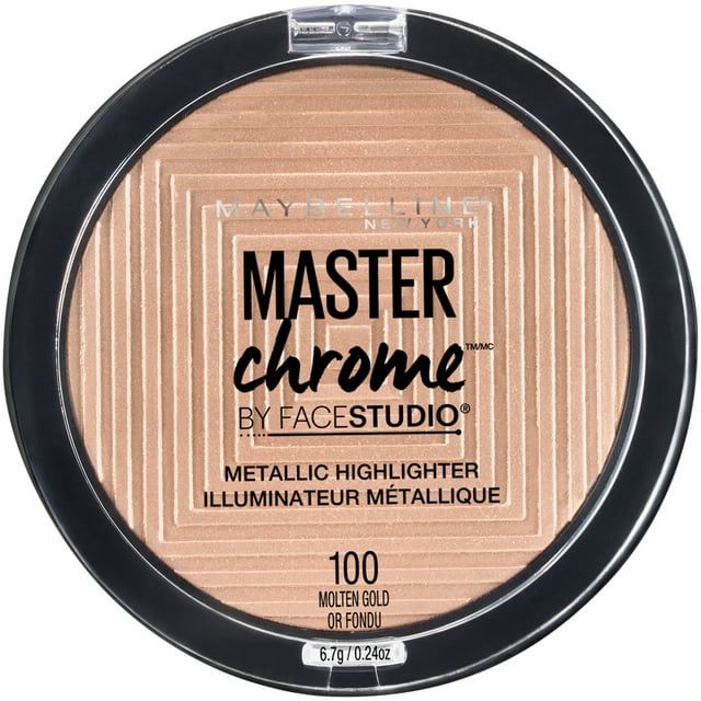 Maybelline Facestudio Master Chrome Metallic Highlighter Makeup, Molten Gold, 0.24 fl oz