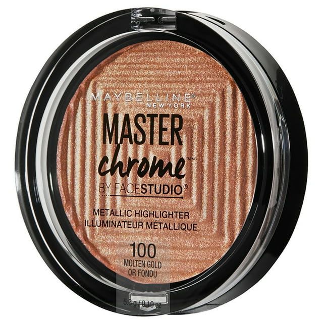 Maybelline Facestudio Master Chrome Metallic Highlighter Makeup, Molten Gold, 0.24 fl oz