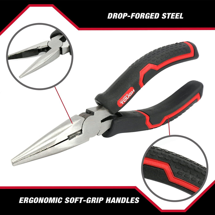 Hyper Tough 4-Piece Plier Set with Ergonomic Soft-Grip Handles, Model 42640